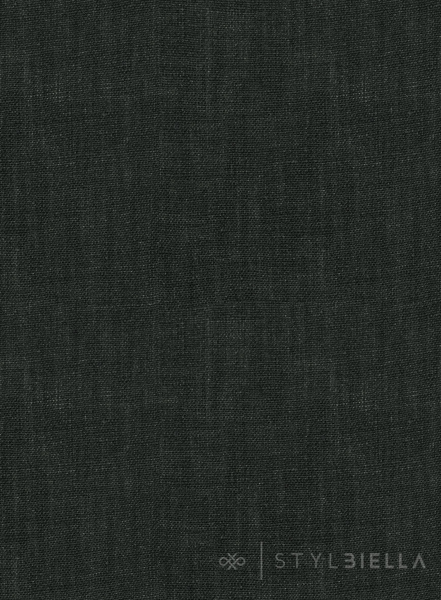 Stylbiella Spring Dark Green Linen Pants - Image 3