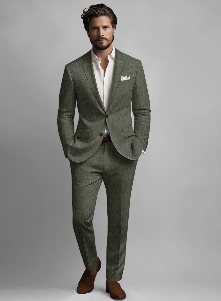 Stylbiella Spring Dew Green Linen Suit - Image 2