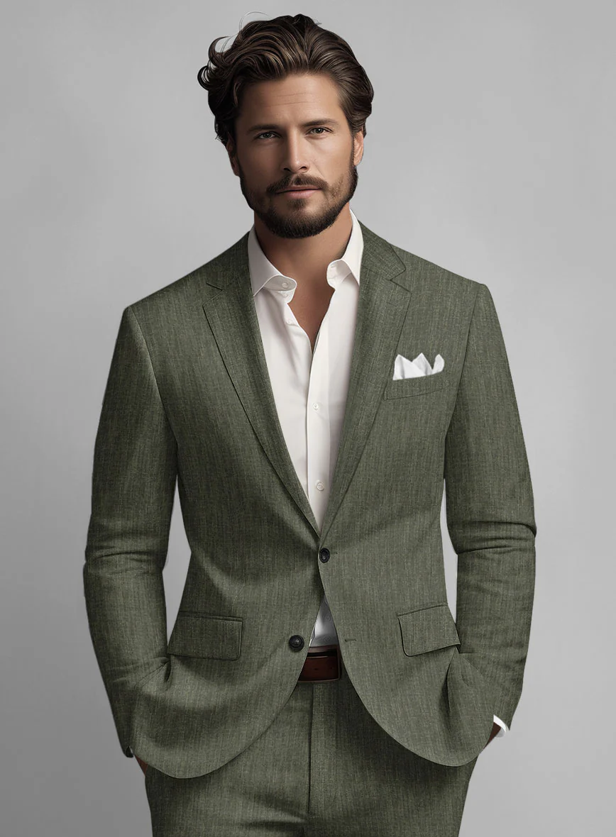 Stylbiella Spring Dew Green Linen Suit - Image 4