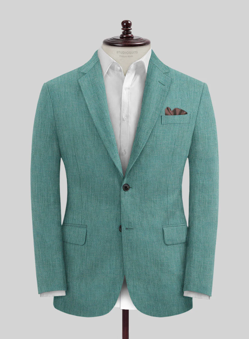 Stylbiella Spring Green Linen Jacket - Image 3
