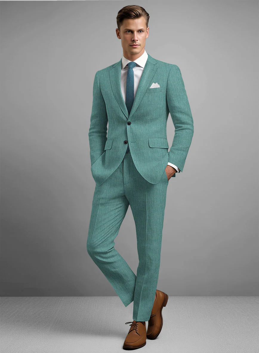 Stylbiella Spring Green Linen Suit - Image 2