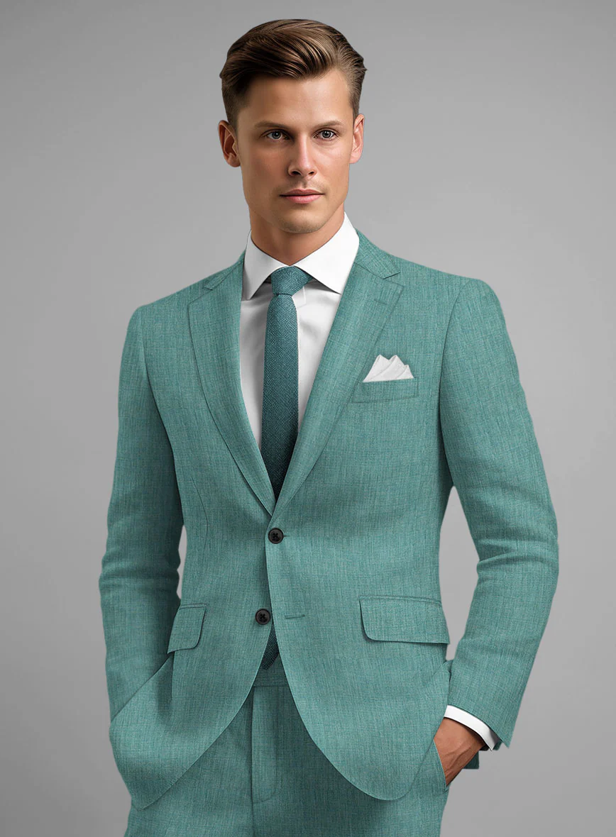 Stylbiella Spring Green Linen Suit - Image 5
