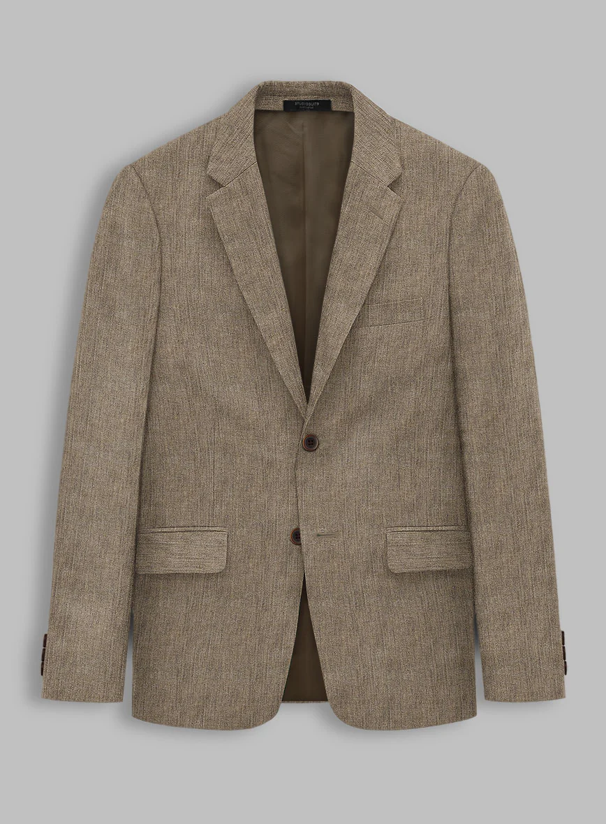 Stylbiella Spring Light Brown Linen Suit - Image 4
