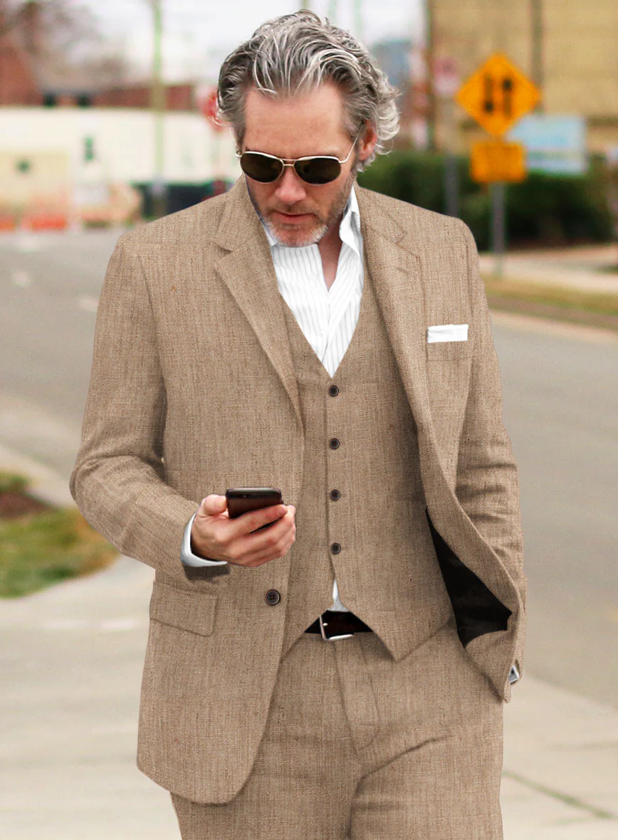 Stylbiella Spring Maple Khaki Linen Jacket - Image 2