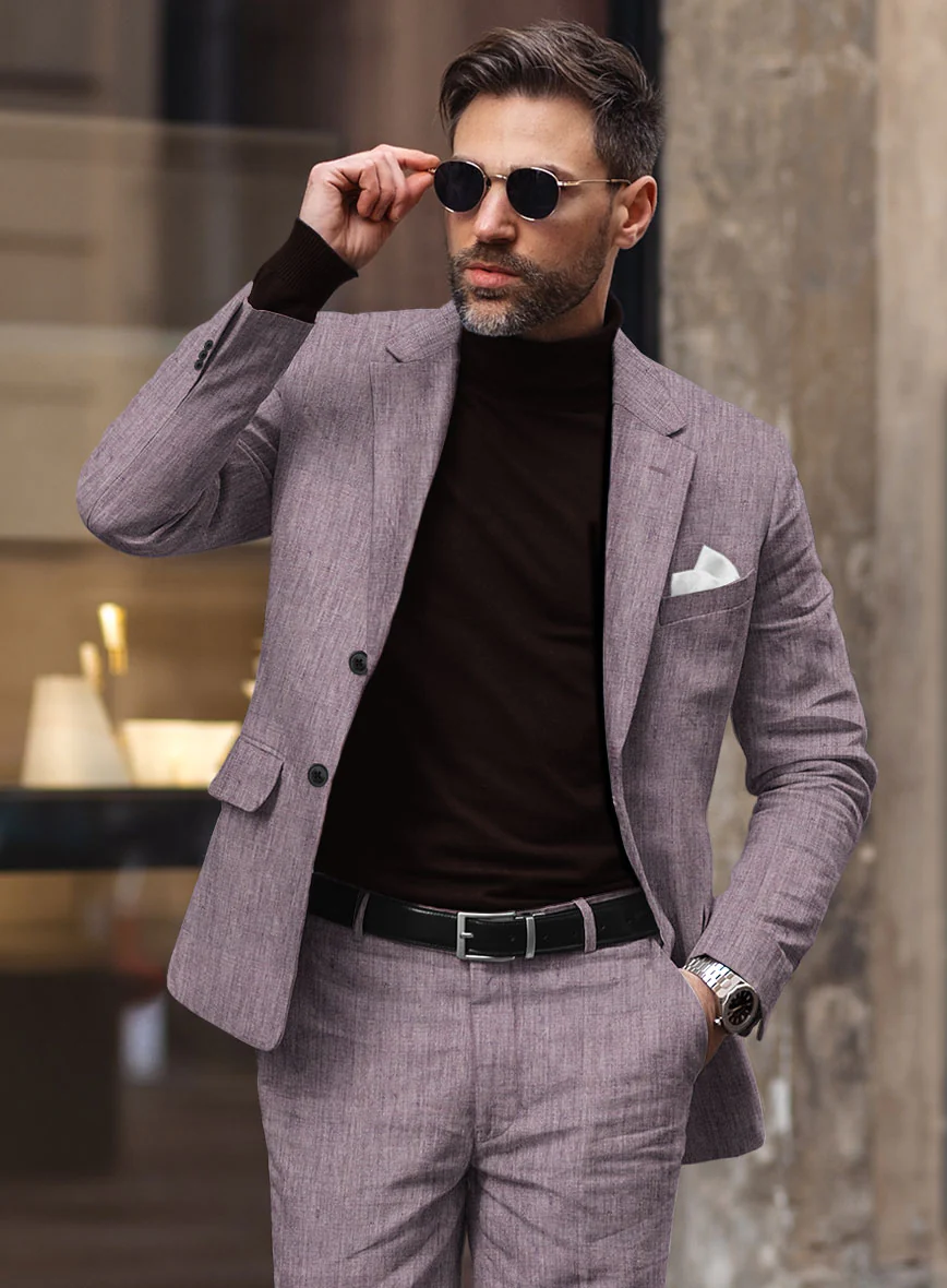 Stylbiella Spring Purple Linen Jacket - Image 2