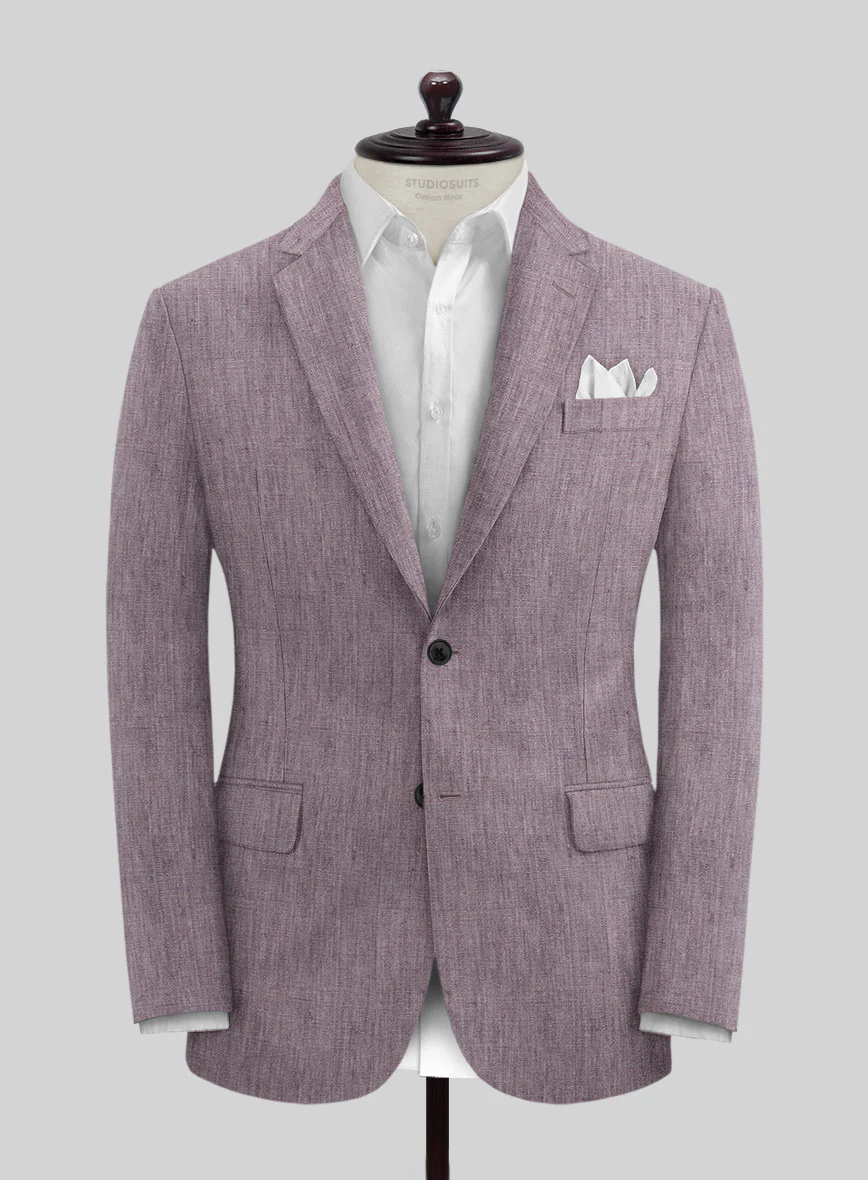 Stylbiella Spring Purple Linen Jacket - Image 3