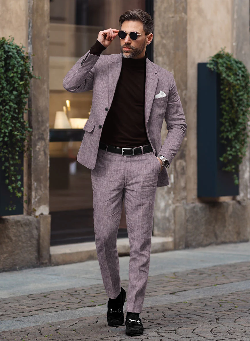 Stylbiella Spring Purple Linen Suit - Image 2