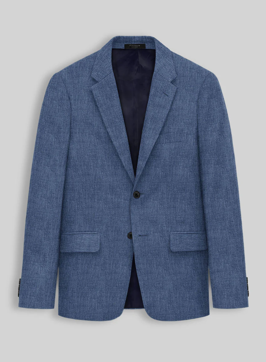 Stylbiella Spring Smoked Blue Linen Suit - Image 3