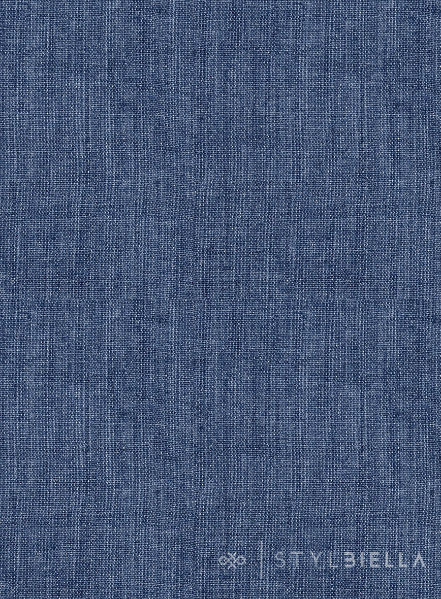 Stylbiella Spring Smoked Blue Linen Suit - Image 8