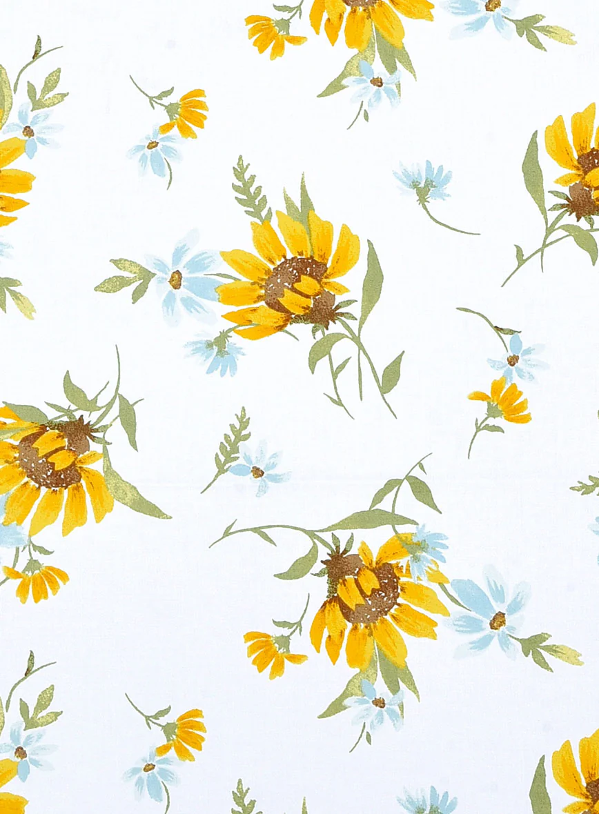 Sunlit Bloom Cotton Lycra Shirt - Image 4