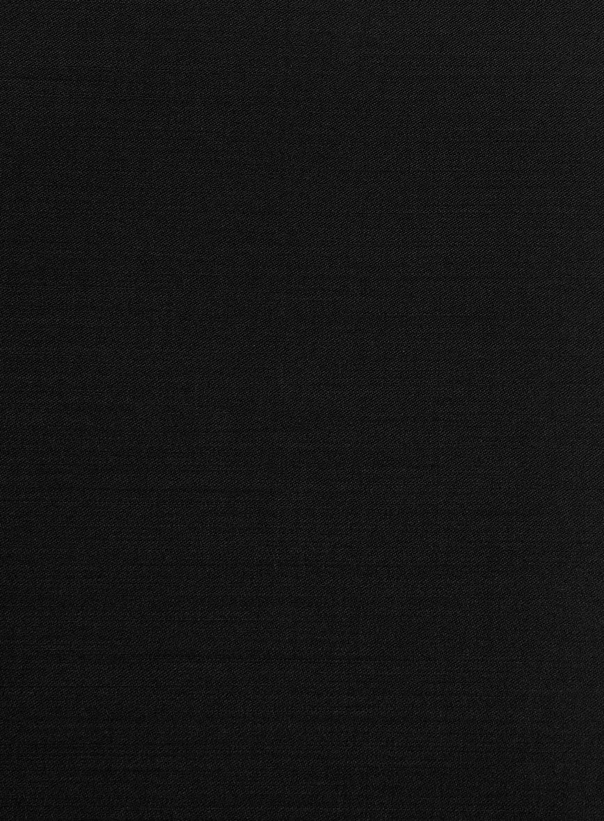 Super Black Satin Wool Pants - Image 3