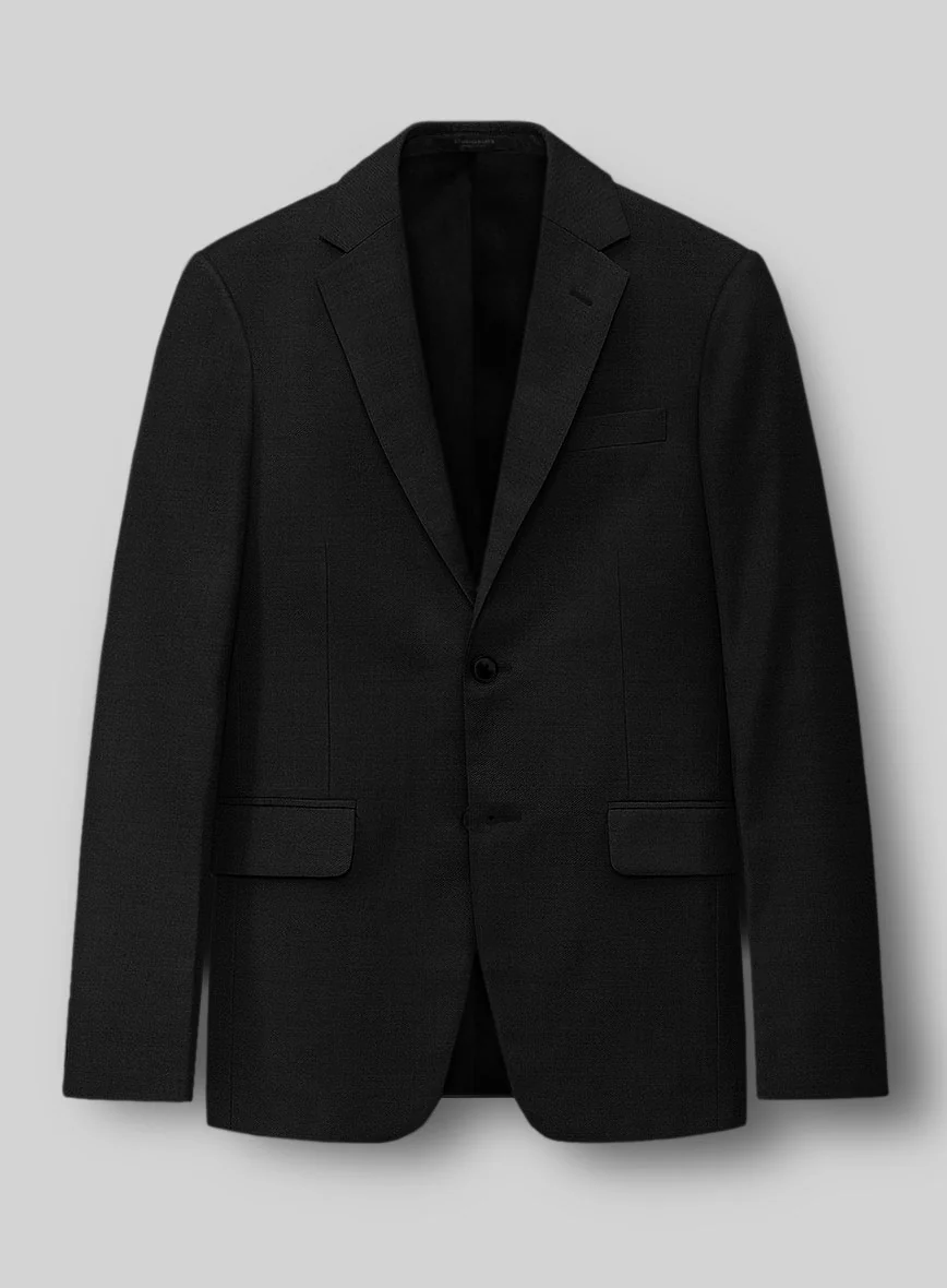 Super Black Satin Wool Suit - Image 3