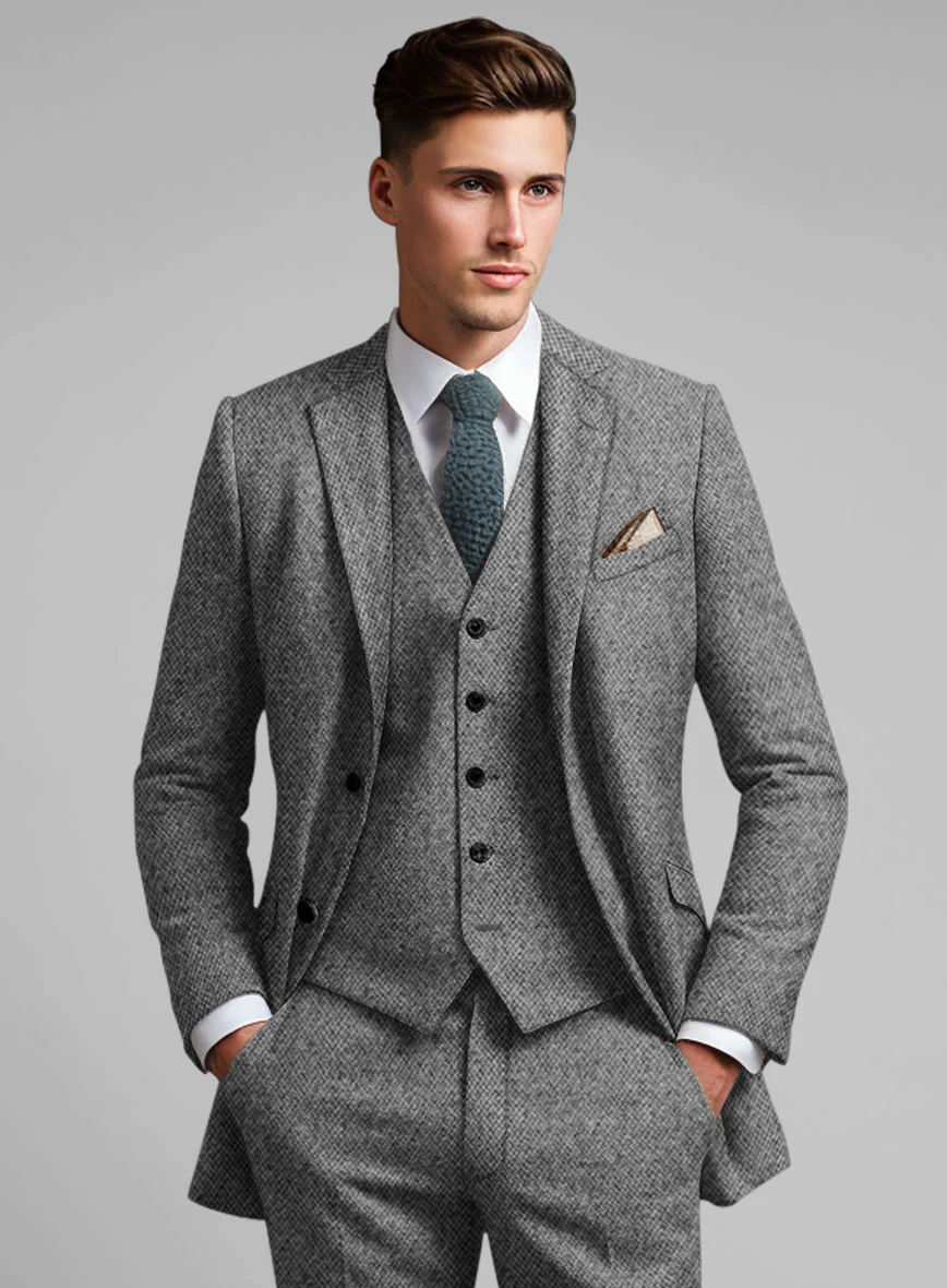 Sussex Weave Gray Tweed Jacket - Image 2