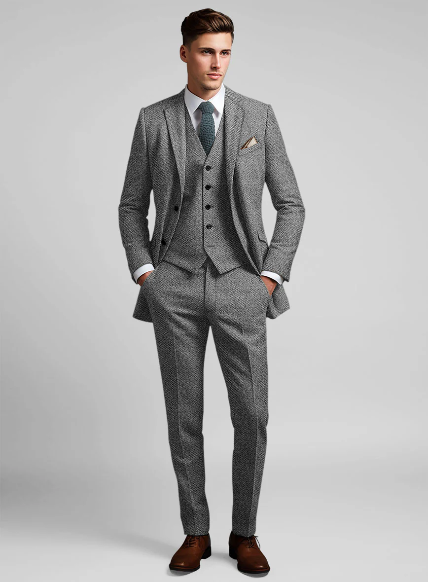 Sussex Weave Gray Tweed Suit - Image 2