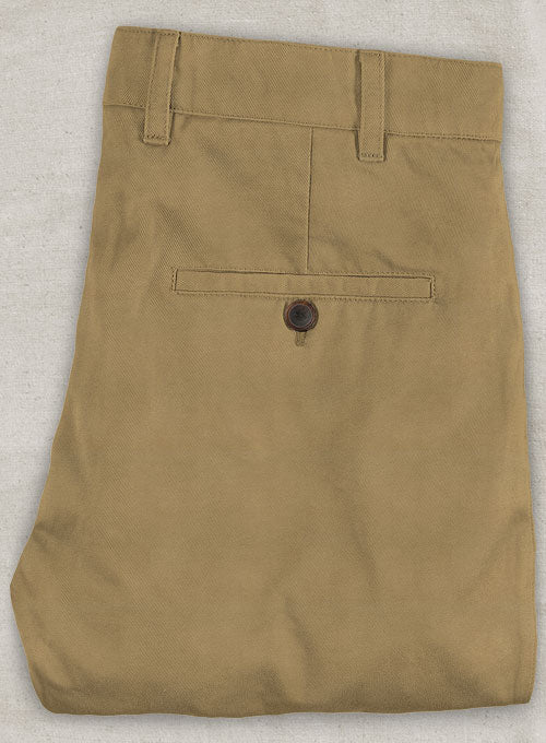 Washed Tan Feather Cotton Canvas Stretch Pants - Image 2