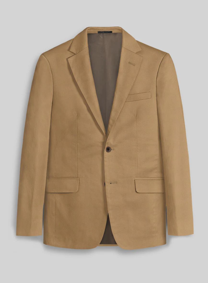 Tan Napoli Stretch Light Weight Cotton Jacket