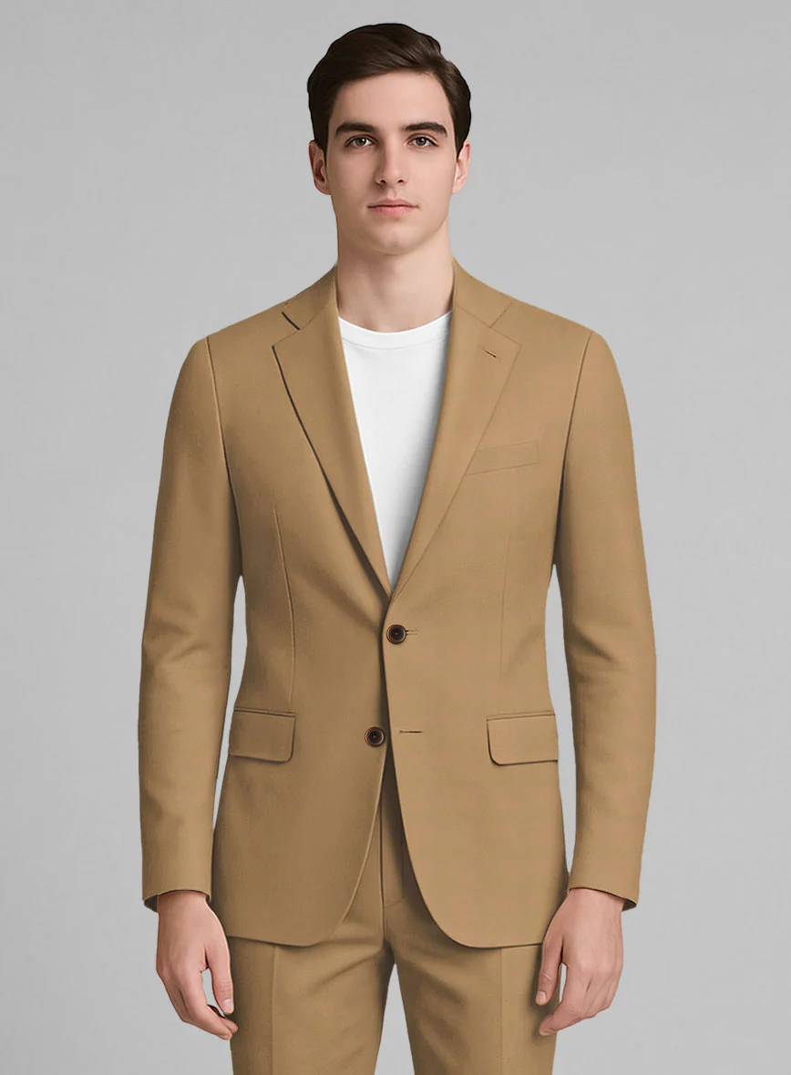 Tan Napoli Stretch Light Weight Cotton Jacket - Image 2