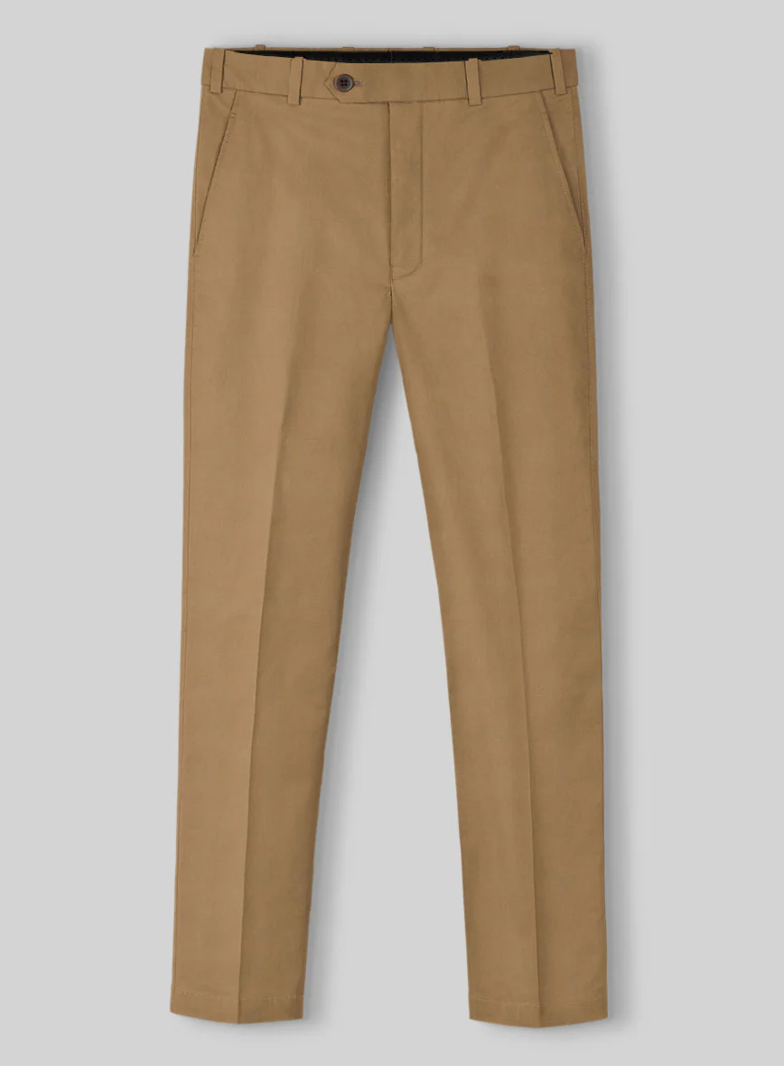 Tan Napoli Stretch Light Weight Cotton Suit - Image 4