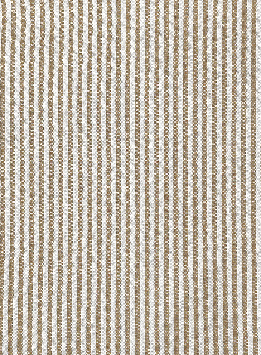Tan Seersucker Shorts - Image 5