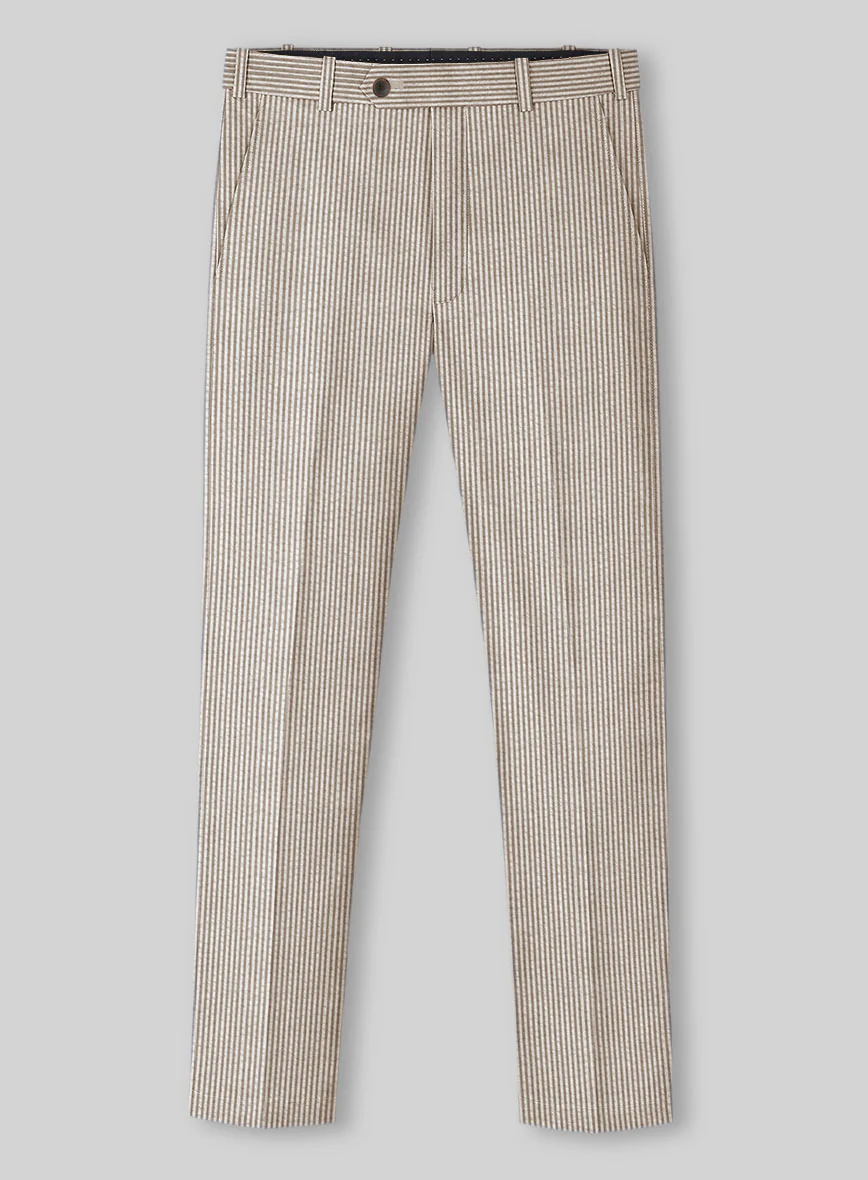 Tan Seersucker Suit - Image 7