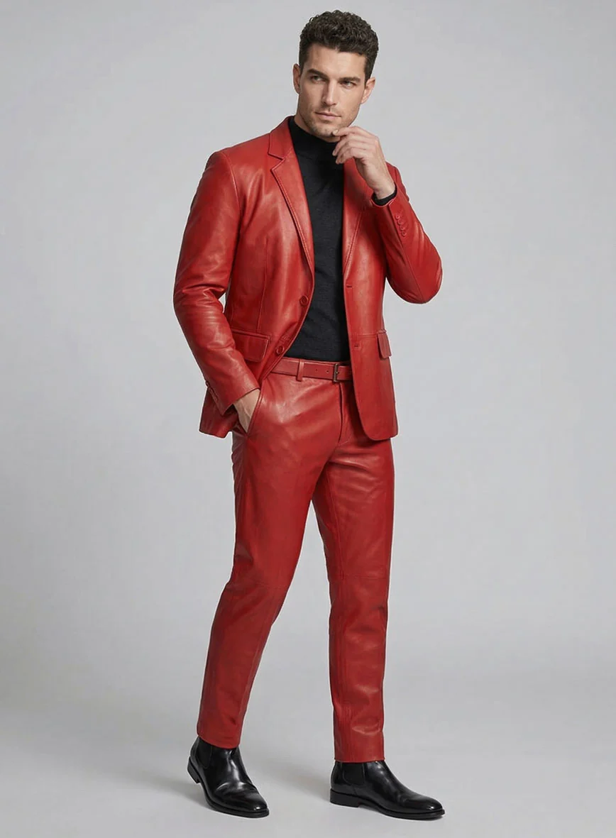 Tango Red Leather Suit - Image 4