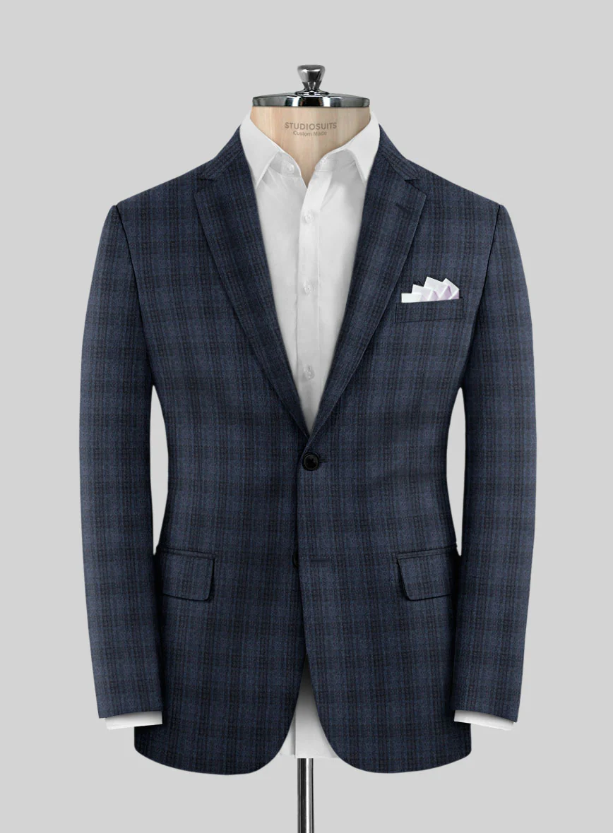 Tartan Blue Flannel Suit - Image 3