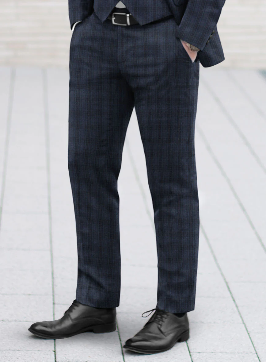Tartan Blue Flannel Suit - Image 5