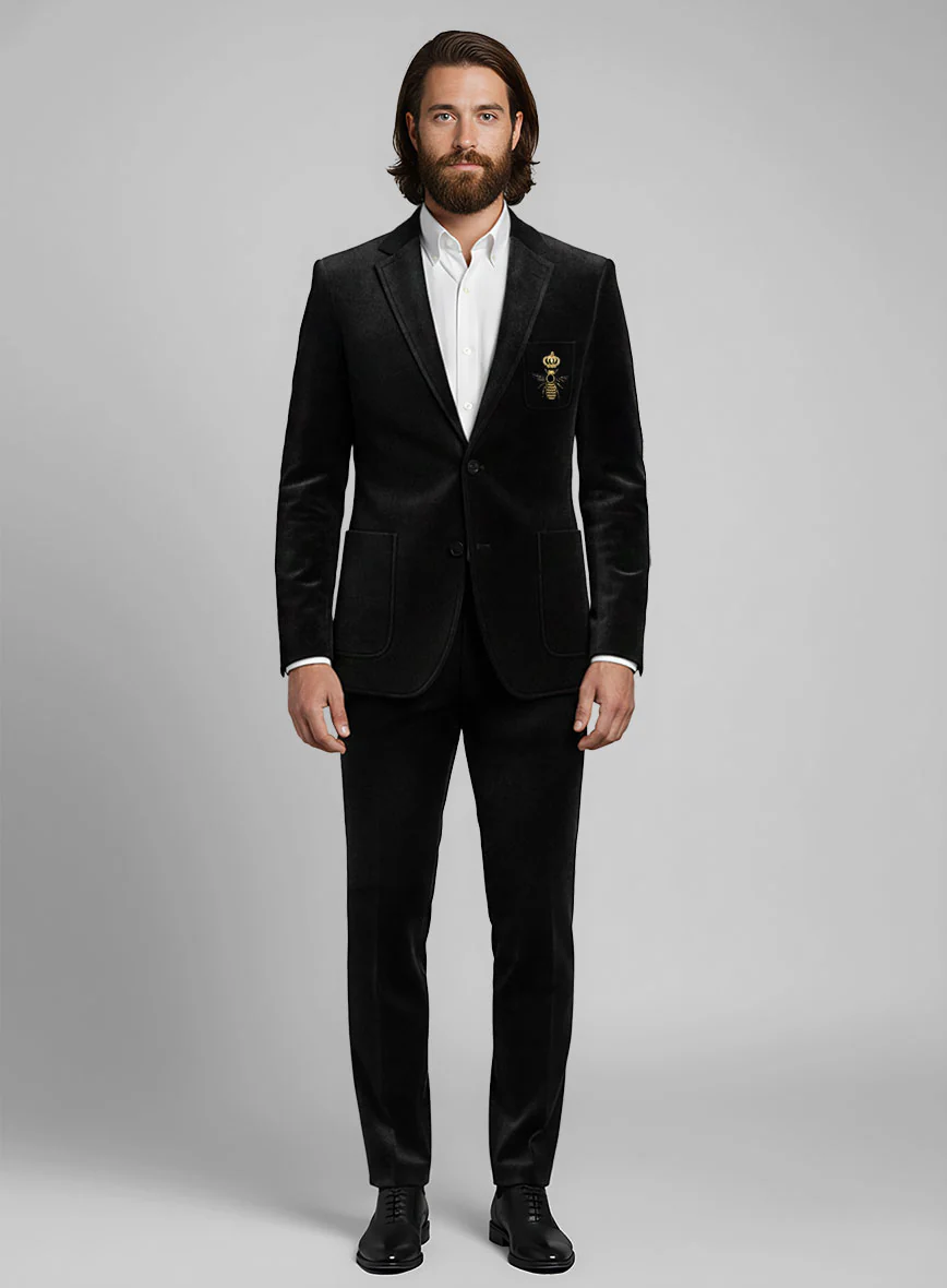 The Golden Bee Black Velvet Suit