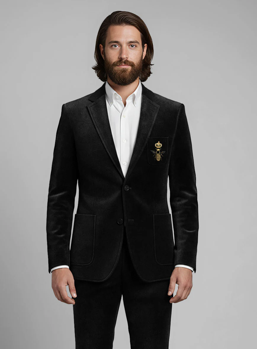 The Golden Bee Black Velvet Suit - Image 4