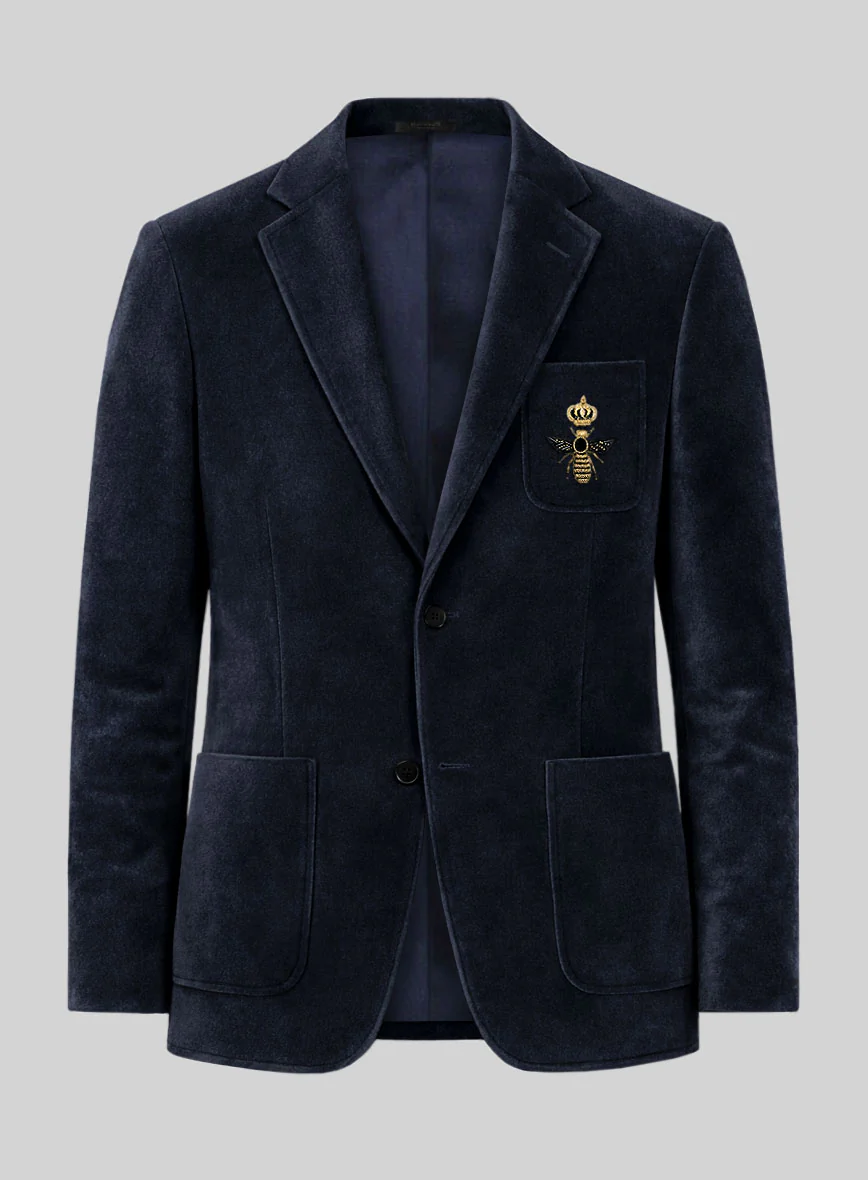 The Golden Bee Blue Velvet Suit - Image 2