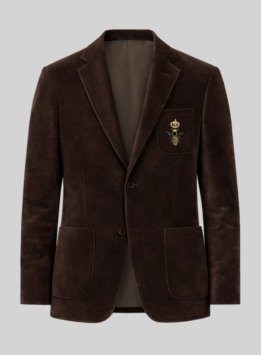 The Golden Bee Brown Velvet Suit - Image 2