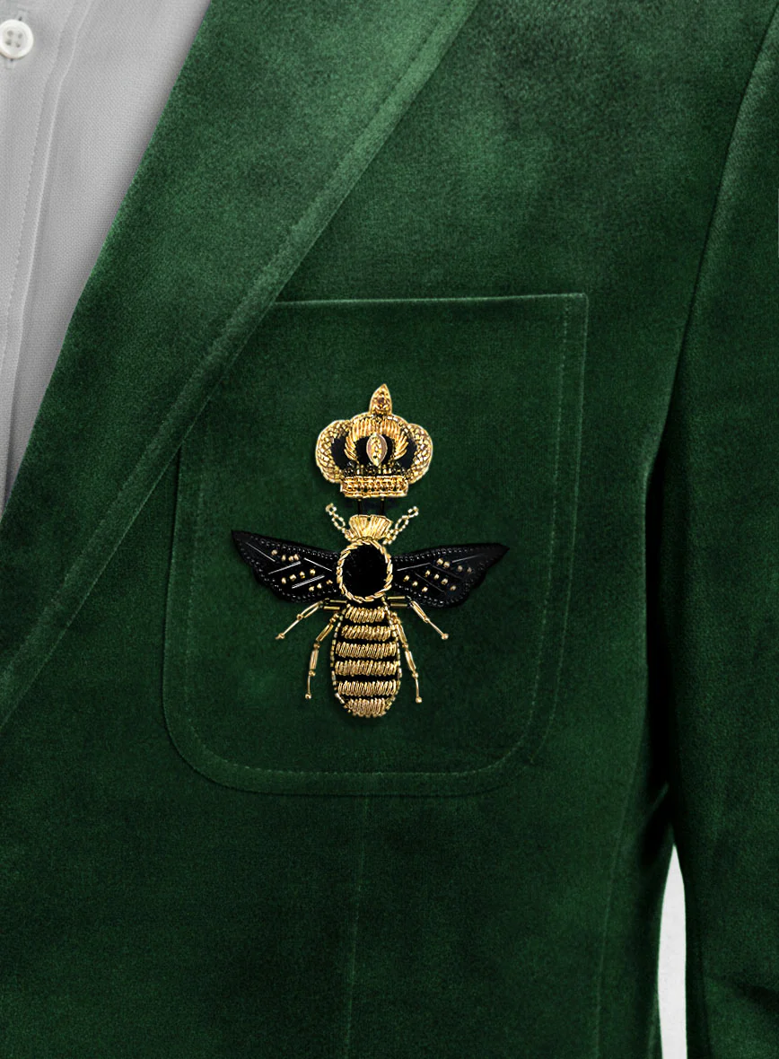 The Golden Bee Green Velvet Suit - Image 4