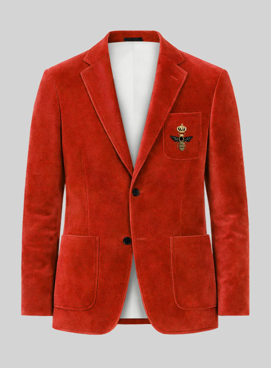 The Golden Bee Kingsman Orange Velvet Suit - Image 2