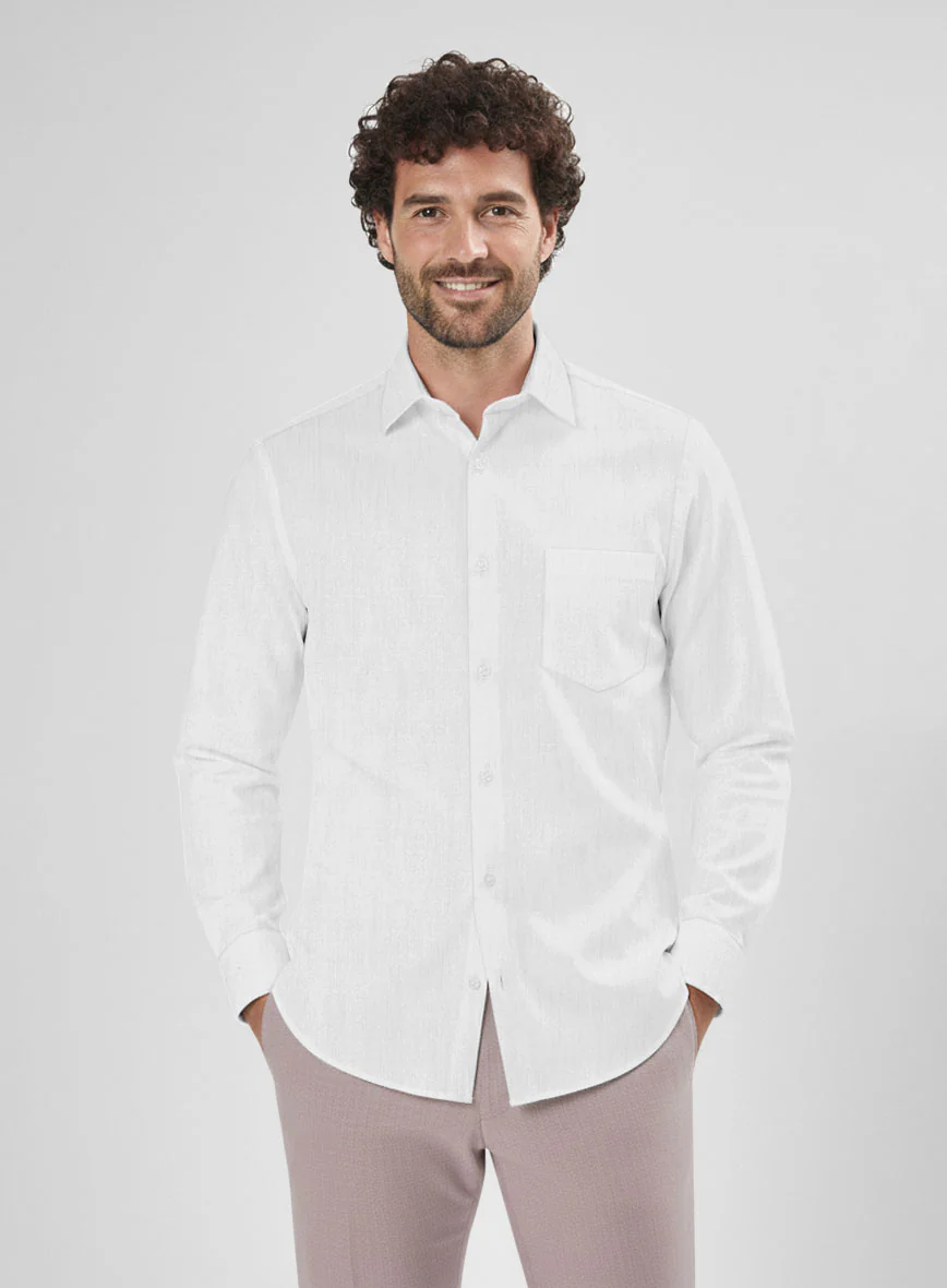Thomas Mason Ash Gray Shirt - Image 3