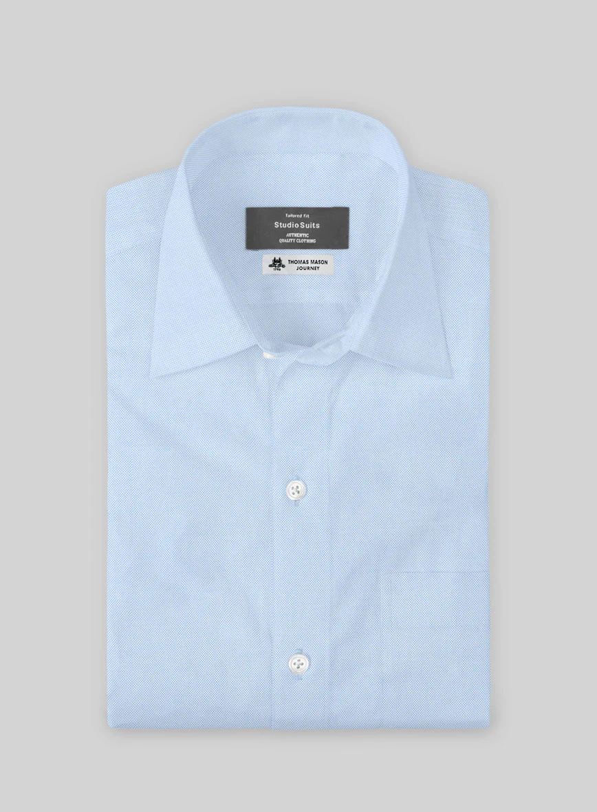 Thomas Mason Blue Oxford Shirt - Image 2