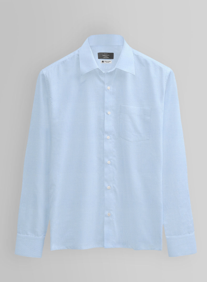 Thomas Mason Blue Oxford Shirt - Image 4