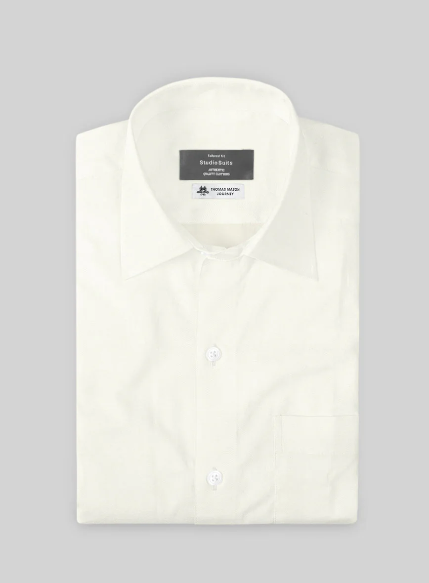 Thomas Mason Buff Beige Shirt - Image 2