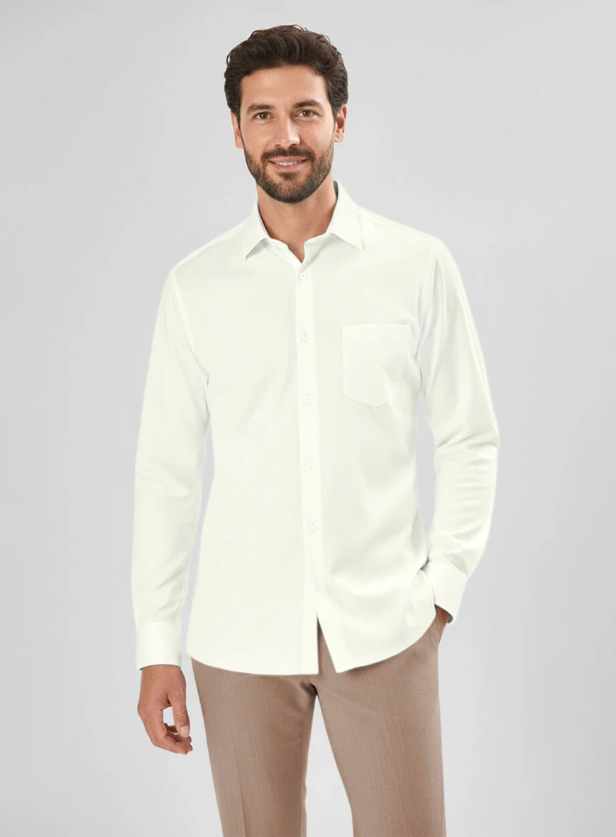 Thomas Mason Buff Beige Shirt - Image 3