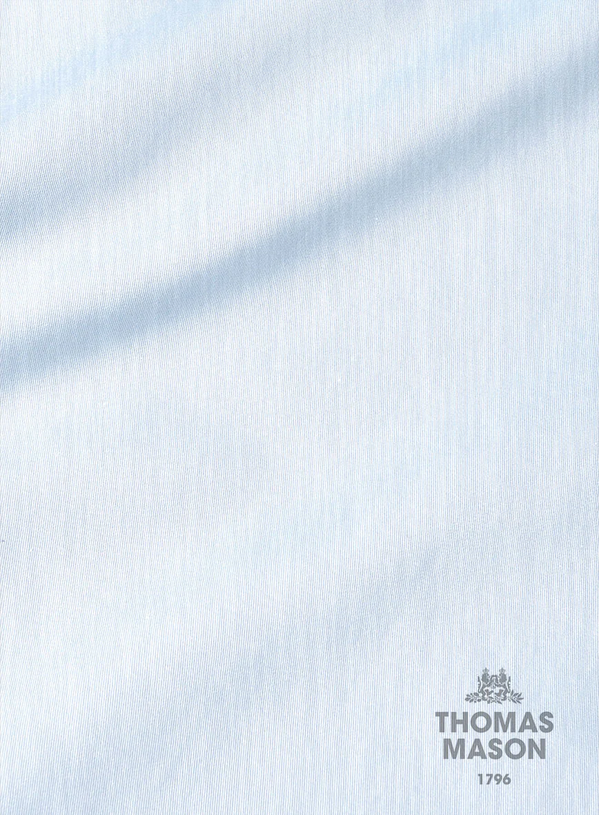 Thomas Mason Cloudy Blue Shirt - Image 5