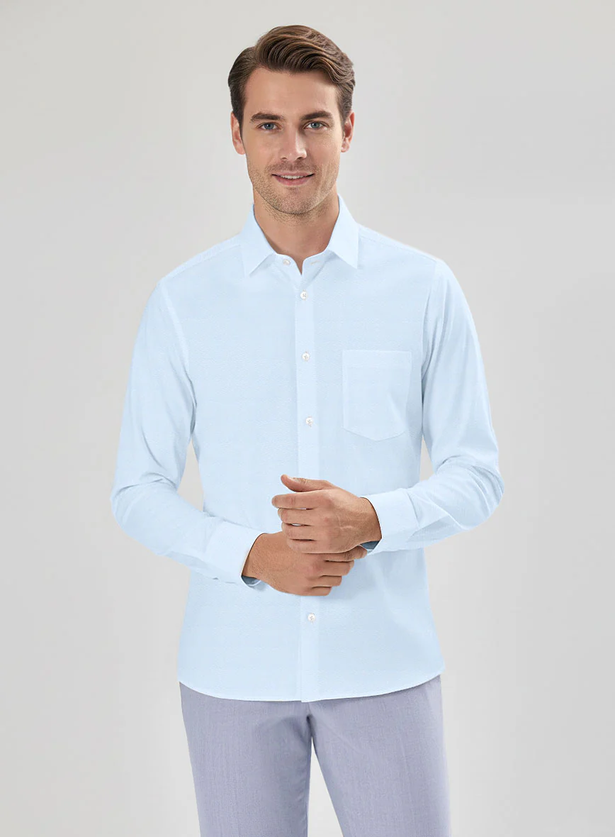 Thomas Mason Light Blue Oxford Shirt - Image 3