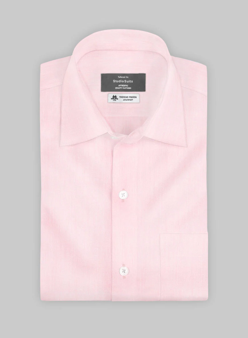 Thomas Mason Light Pink Shirt - Image 2