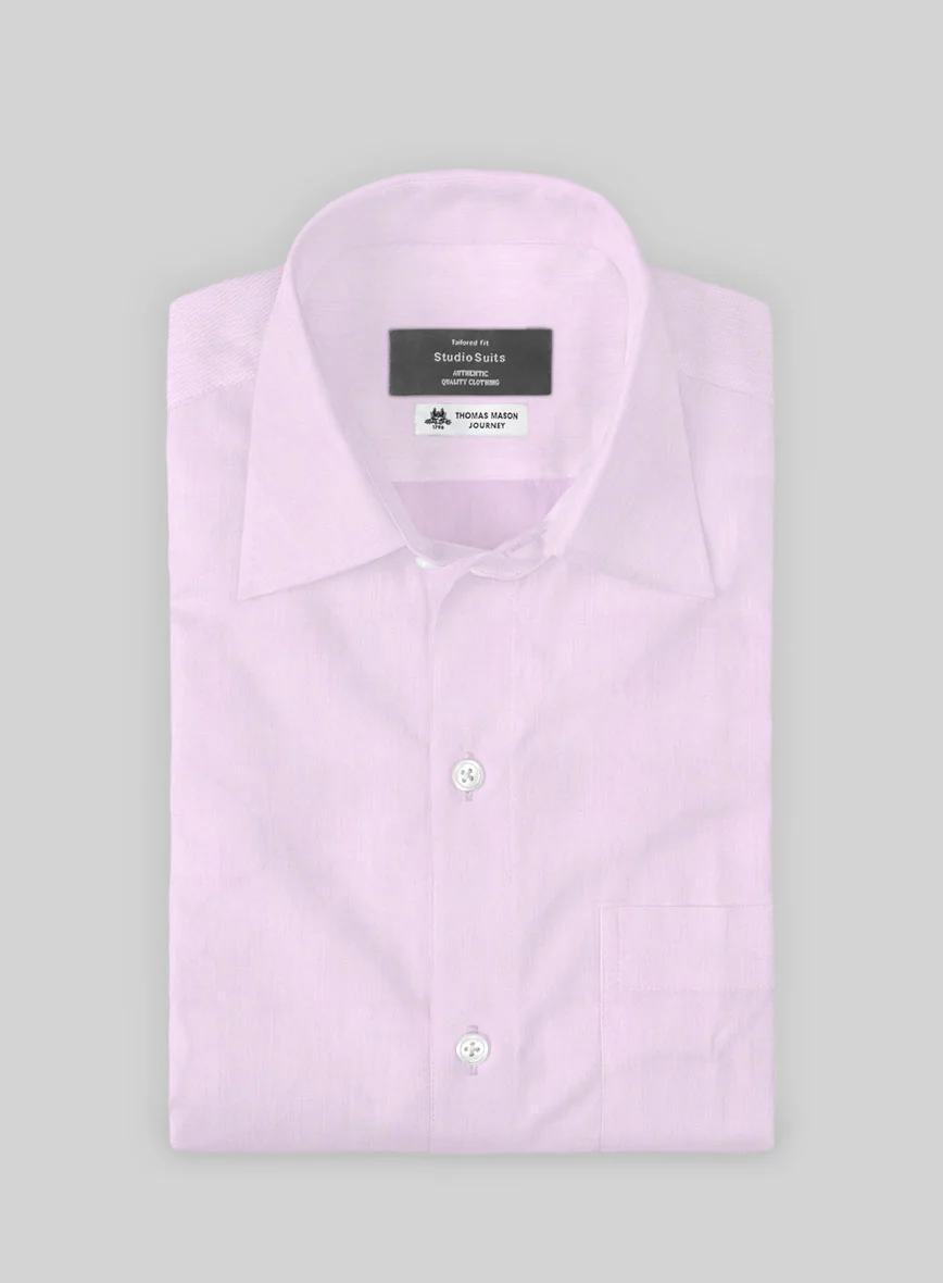 Thomas Mason Light Purple Shirt - Image 2