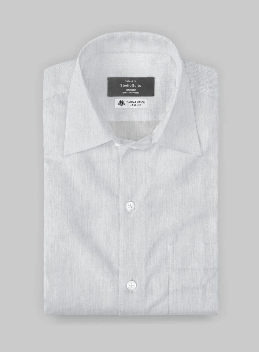 Thomas Mason Silver Shirt - Image 2