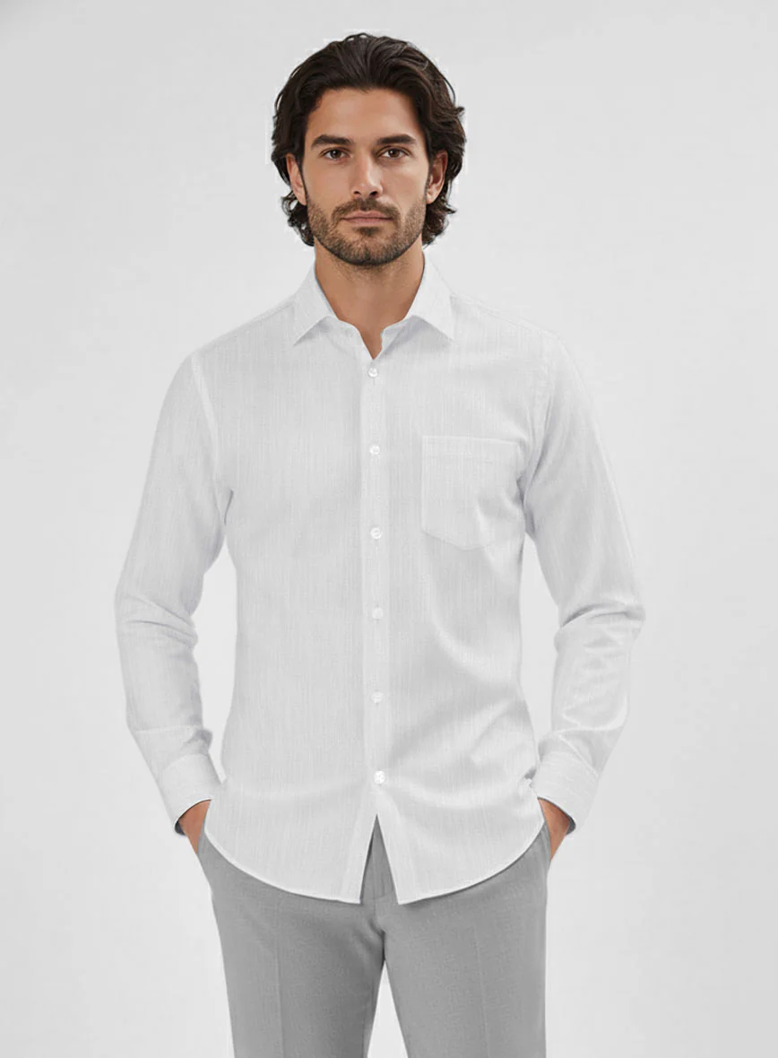 Thomas Mason Silver Shirt - Image 3