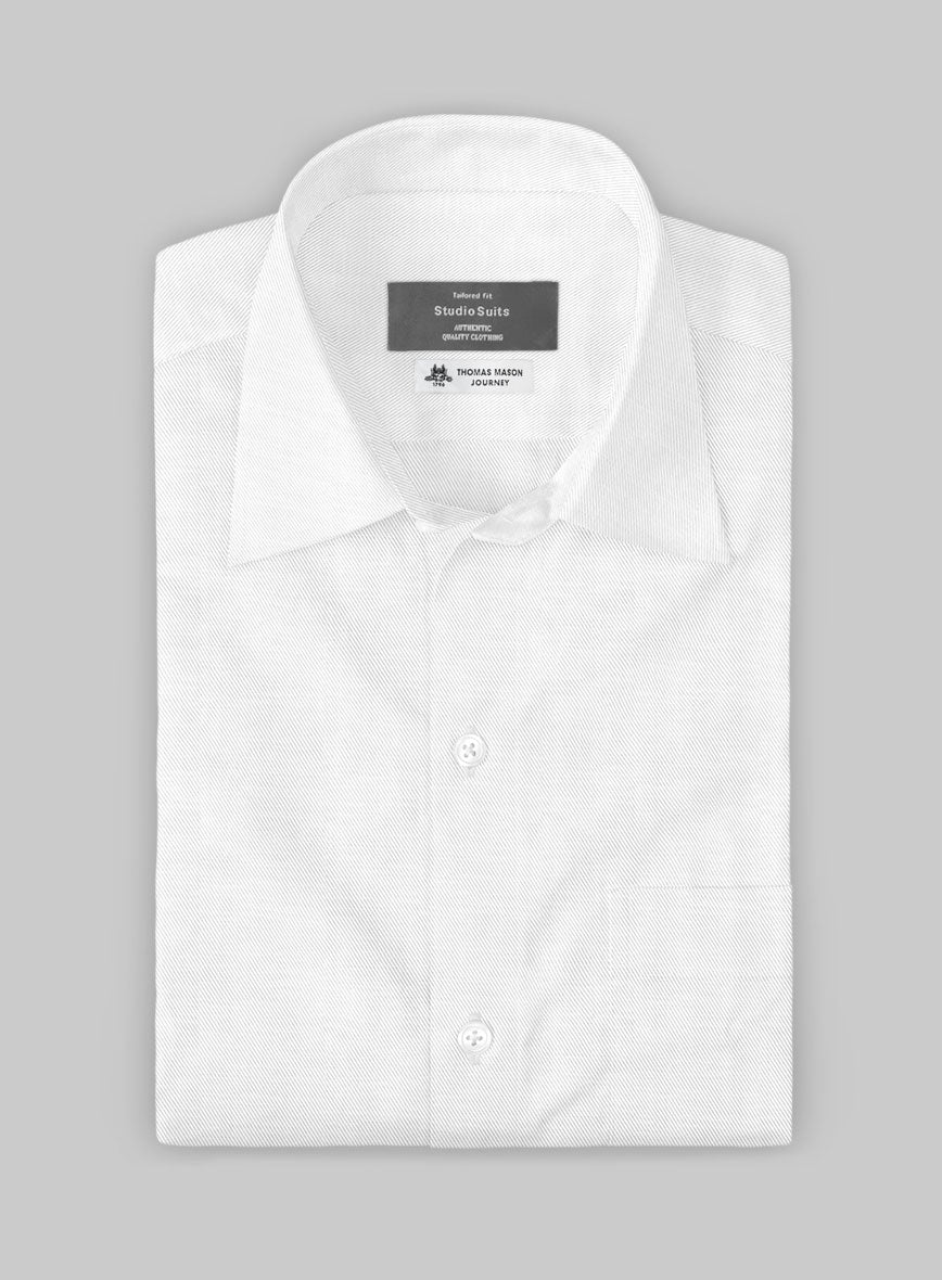Thomas Mason White Cavalry Shirt - Image 2