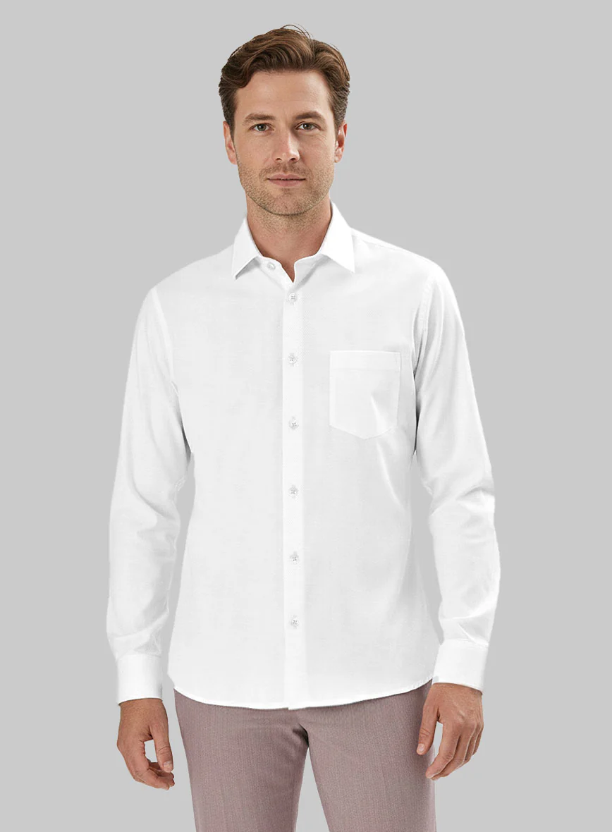 Thomas Mason White Cavalry Shirt - Image 3