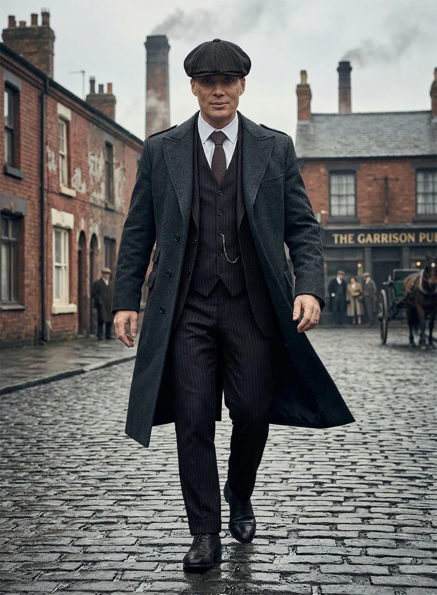 Thomas Shelby Peaky Blinders Blue Wool Suit - Image 2