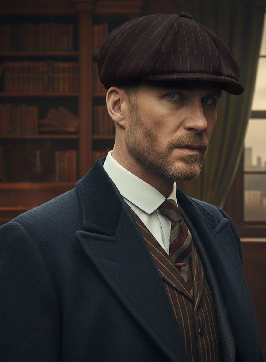 Thomas Shelby Peaky Blinders Brown Wool Newsboy Cap - Image 2