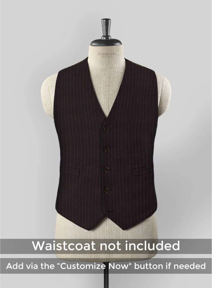 Thomas Shelby Peaky Blinders Brown Wool Suit - Image 3