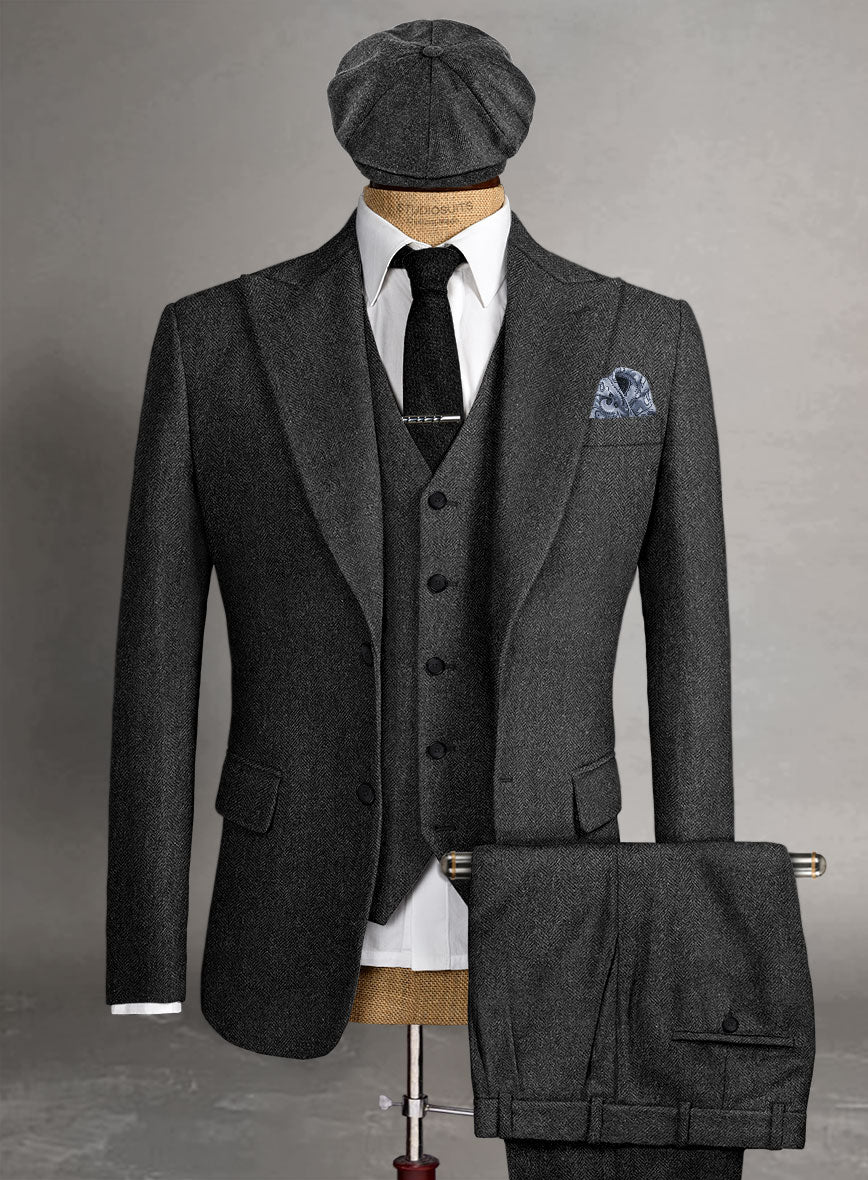 Peaky Blinders Suit - Thomas Shelby - Charcoal Tweed - Image 2